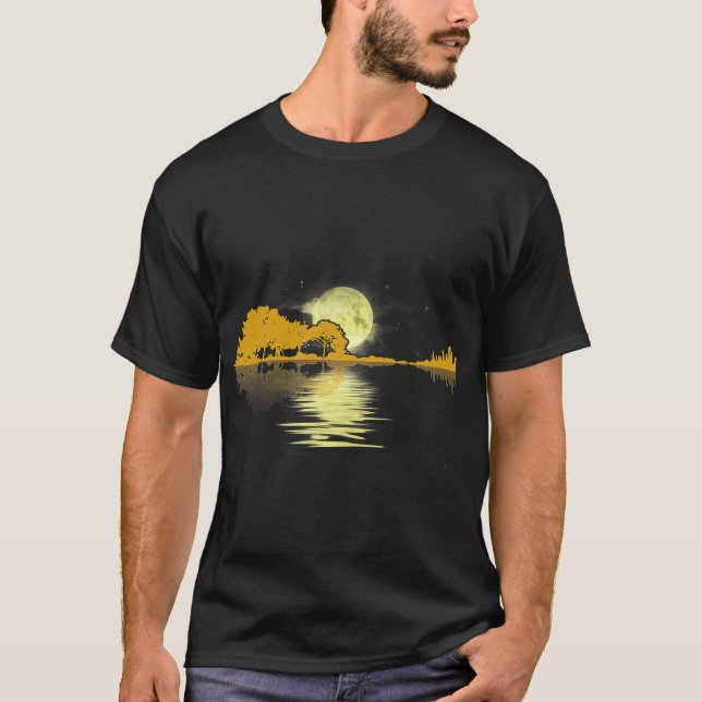 Guitar Lake Shadow Liebe Guitar T - Shirt T - Shir (Vorderseite)