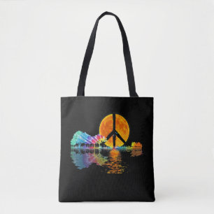Guitar Lake Shadow Peace Liebe Guitar Hippie