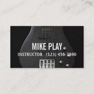 Guitar Lesson Music Instructor Business Cards Visitenkarte