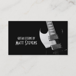 Guitar Lessons Music Instructor Business Card Visitenkarte