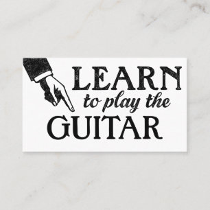 Guitar Lessons Visitenkarten - Coole Vintage Visitenkarte