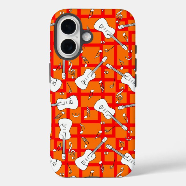 Guitar Lines Musiknotens Case-Mate iPhone Hülle (Rückseite)