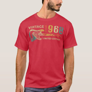 Guitar Lover 55 Year Old Gifts Vintage 1968 Limite T-Shirt