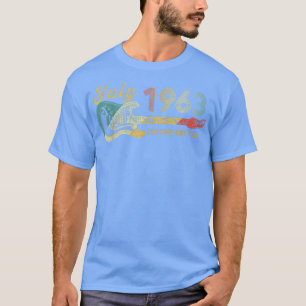 Guitar Lover 59 Jahre Alte Geschenke Juli 1963 Lim T-Shirt