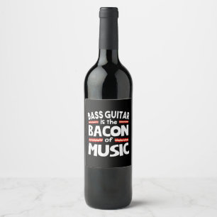 Guitar Lover   Bass Gitarre ist wieder in der Musi Weinetikett