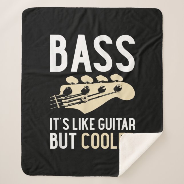 Guitar Lover | Bass It's Like Guitar But Cooler Sherpadecke (Vorderseite)