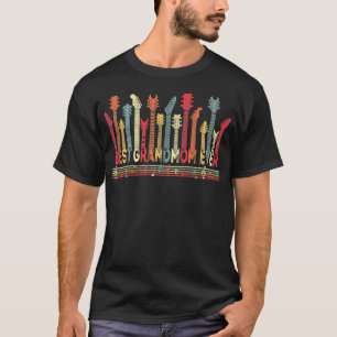 Guitar Lover Beste Großmutter je Retro Music Mutte T-Shirt