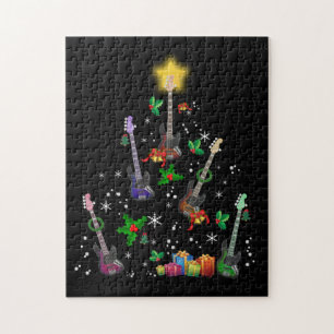 Guitar Lover   Christmas Tree Guitar Gift Puzzle