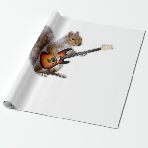 Guitar Lover   Eichhörnchen Gitarre spielen Geschenkpapier