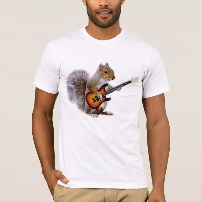 Guitar Lover | Eichhörnchen Gitarre spielen T-Shirt (Vorderseite)