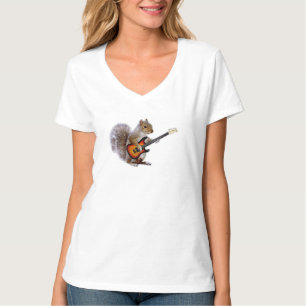 Guitar Lover Eichhörnchen Gitarre spielen T-Shirt