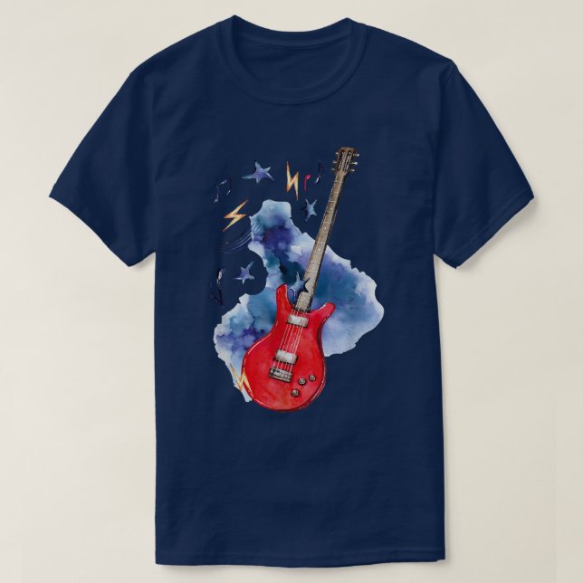 Guitar Lover For Guitarist Retro  T-Shirt (Design vorne)