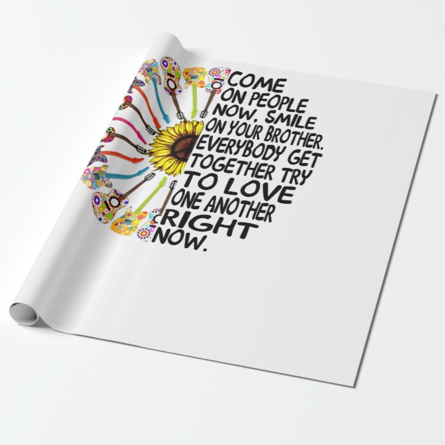 Guitar Lover | Geschenk für die blaue Gitarre Geschenkpapier (Ungerollt)