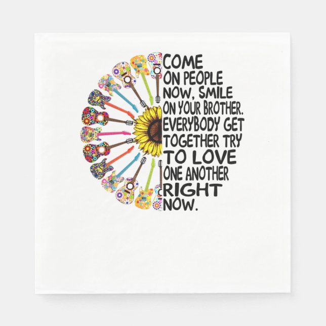 Guitar Lover | Geschenk für die blaue Gitarre Serviette (Vorderseite)