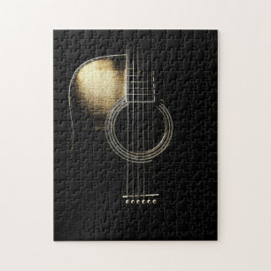 Guitar Lover   Gitarrenstrahl ist schwarz Puzzle