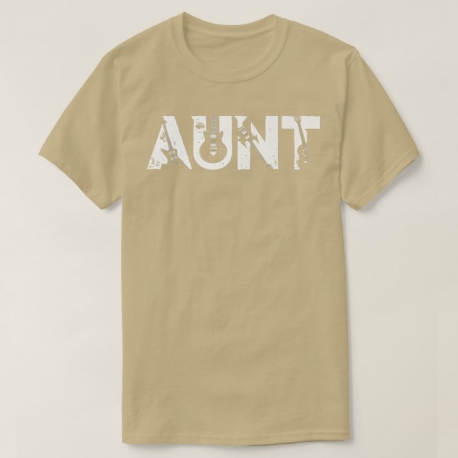 Guitar Lover Guitarist Aunt Funny Music Mothers Da T-Shirt (Design vorne)