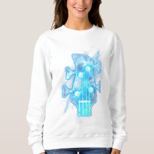 Guitar Lover Head Of A Bass Guitar Player Sweatshirt