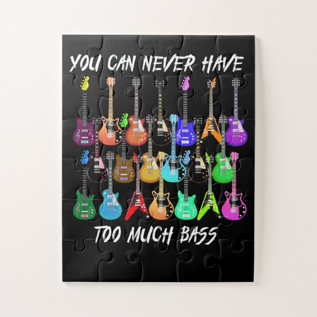 Guitar Lover | Man kann nie viel Bass haben Puzzle (Vertikal)