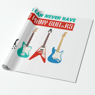 Guitar Lover   Man kann nie viele Gitarren haben Geschenkpapier