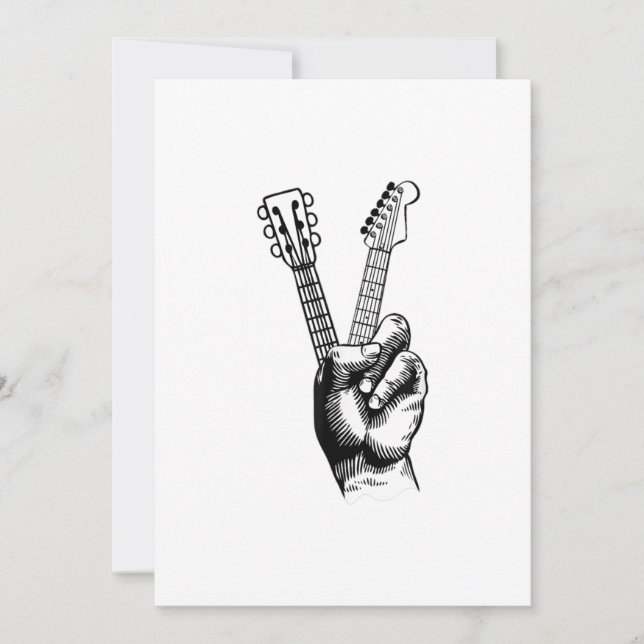 Guitar Lover | Say Hi Guitar Gift Dankeskarte (Vorderseite)