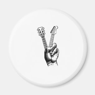 Guitar Lover   Say Hi Guitar Gift Magnet