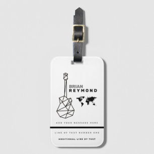 Guitar LuggageTag Musician Travel Gepäckanhänger