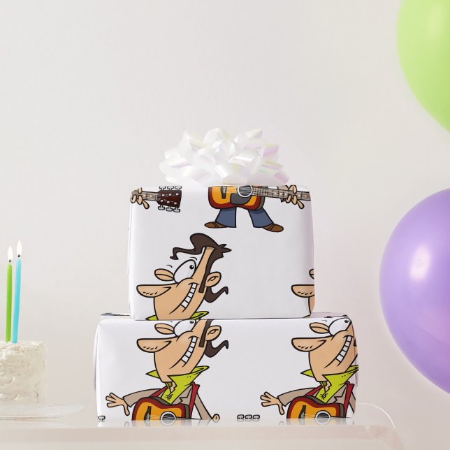 Guitar Man Rockstar Geschenkpapier (Von Creator hochgeladen)