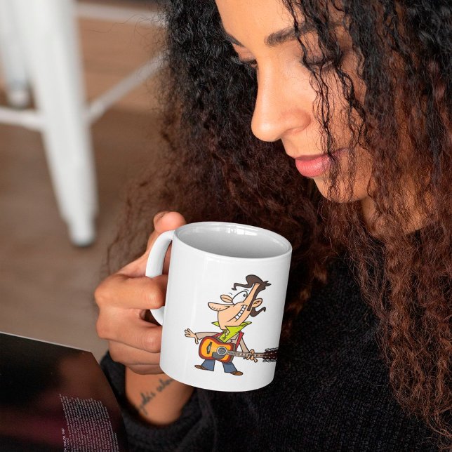Guitar Man Rockstar Kaffeetasse (Von Creator hochgeladen)