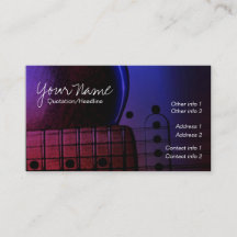 GUITAR Midnight Blues Music Business Cards