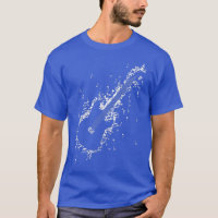 Guitar Motif Men Women Design Notes Electric 