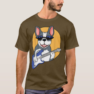 Guitar Music Lover French Bulldog Frenchie Guitar T-Shirt