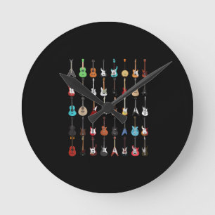 Guitar Musical Instrument Rock and Roll Runde Wanduhr