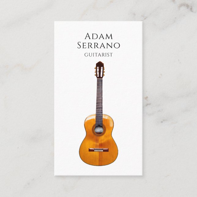 Guitar Musician Business Card Visitenkarte (Vorderseite)