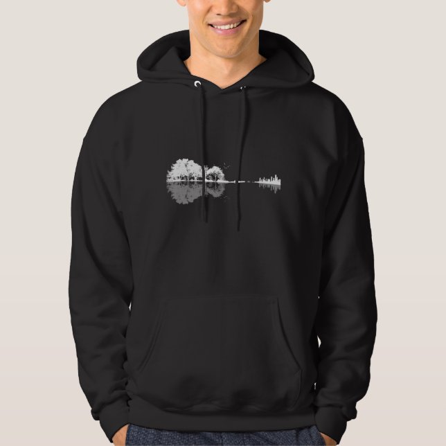 Guitar Nature Trees Birds Hoodie (Vorderseite)