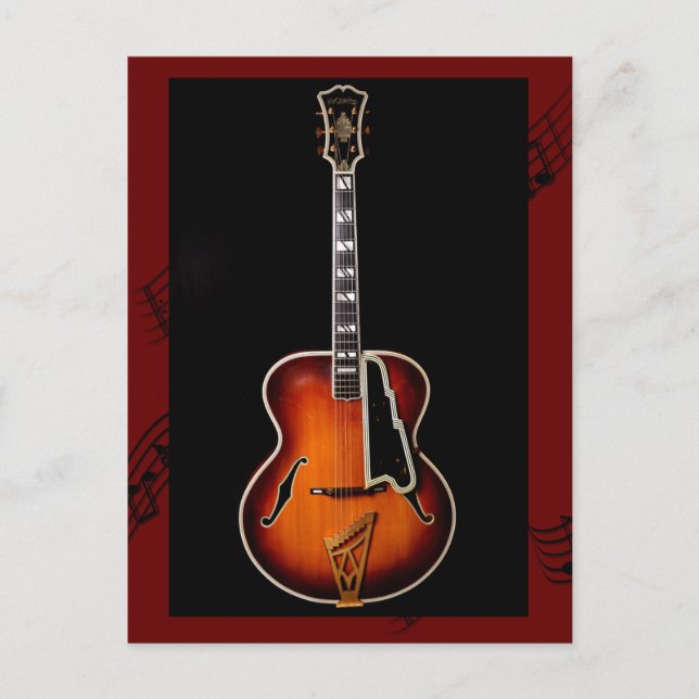 "Guitar Notes" Postkarte (Vorderseite)