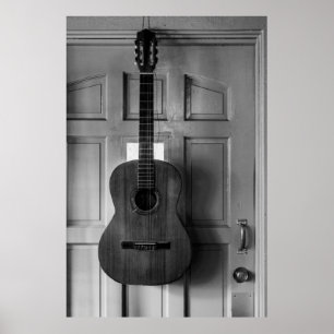 Guitar on the door poster