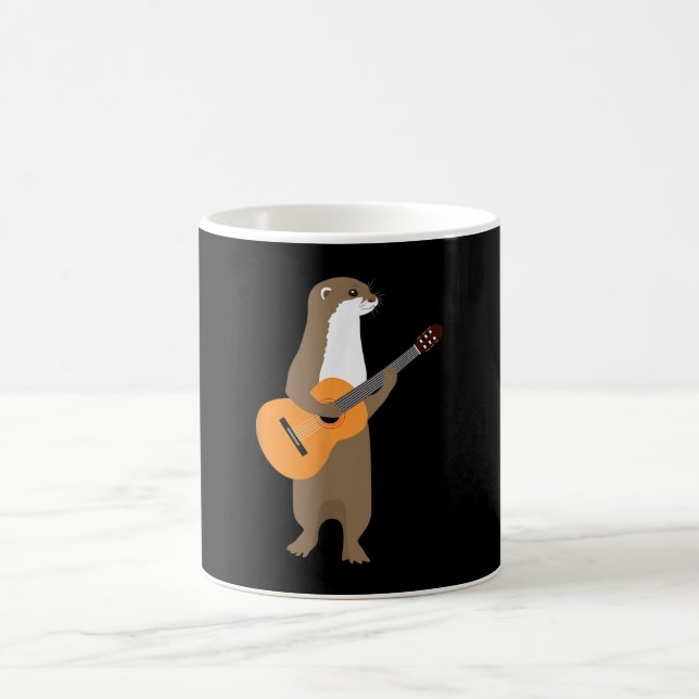 Guitar Otter Animal Kids Guitarre Art Out Kaffeetasse (Mittel)