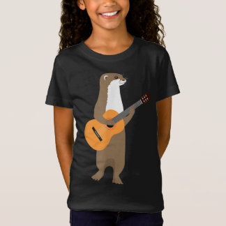 Guitar Otter Animal Kids Guitarre Art Out T-Shirt