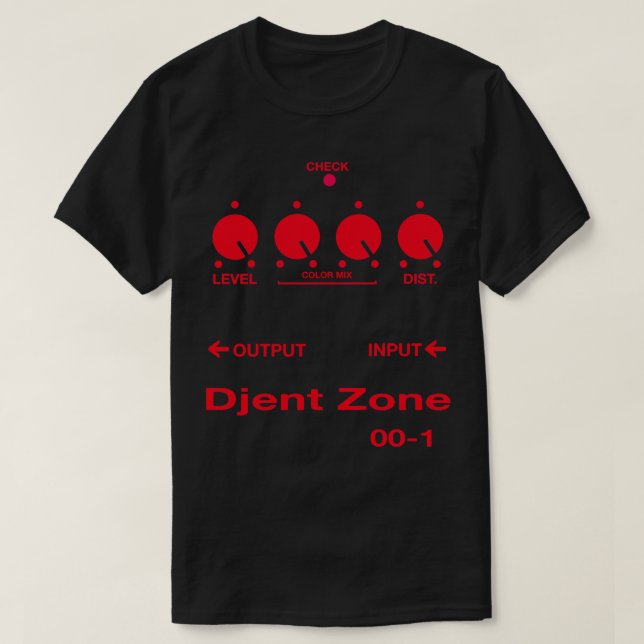 Guitar Pedal DJENT ZONE Red T-Shirt (Design vorne)