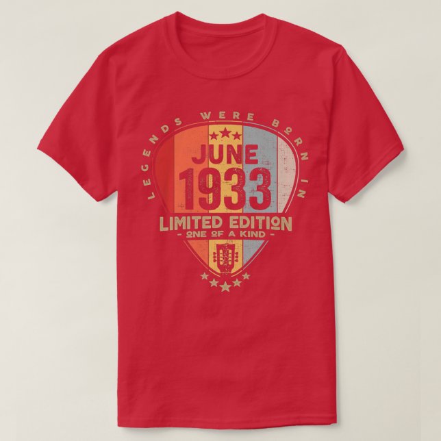 Guitar PickLegends waren im Juni 1933 Geboren, Gui T-Shirt (Design vorne)