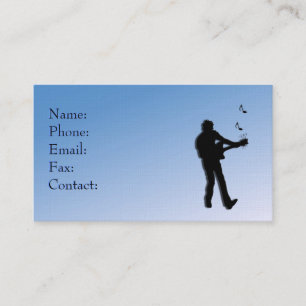 Guitar Player Blue Visitenkarte