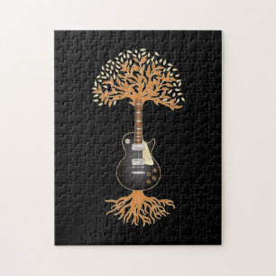 Guitar Player Gift Tree Guitar Puzzle