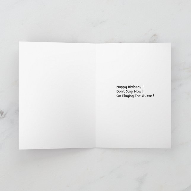 Guitar Player Happy Birthday Karte (Innenseite)