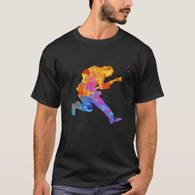 Guitar Player Musician Graphic Music Instrument Gr T-Shirt (Vorderseite)