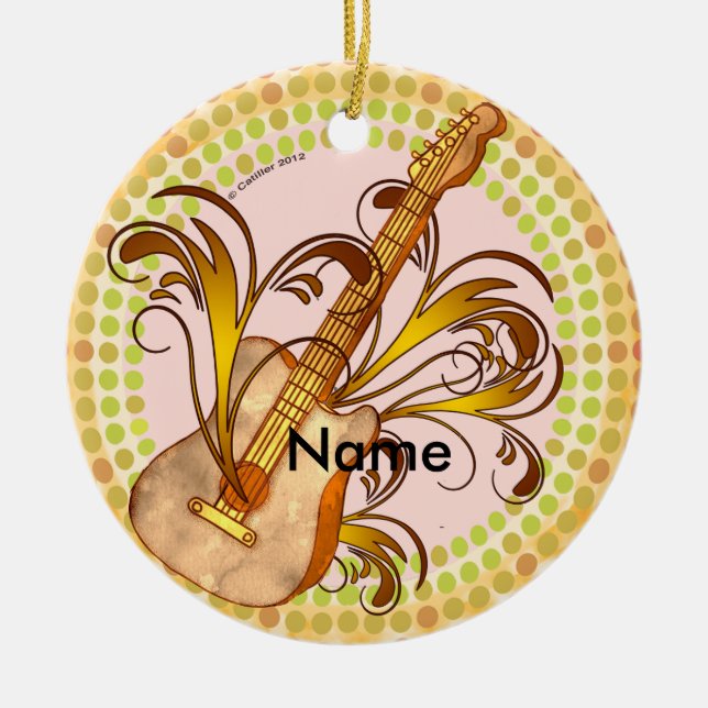 Guitar Rhythm Keramik Ornament (Vorne)