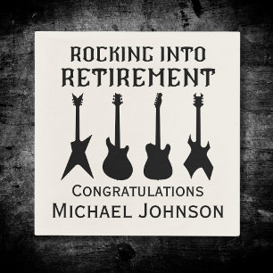 Guitar Rock 'n' Roll Retirement Party Paper Napkin Serviette