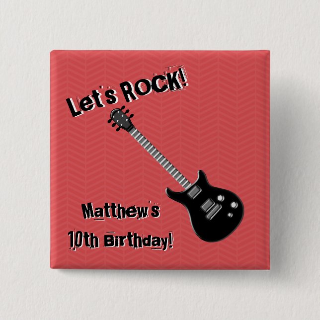 Guitar Rock Star Button (Vorderseite)