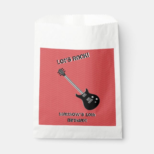 Guitar Rock Star Geschenktütchen (Vorderseite)