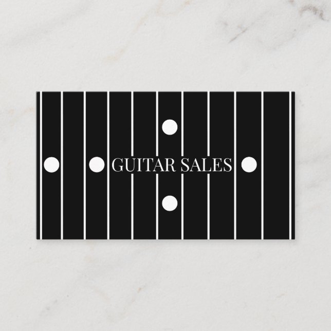 Guitar Sales Modern Ebony Fretboard Style Pro  Visitenkarte (Vorderseite)
