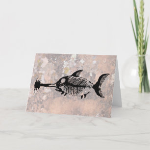 Guitar Shark Fossil Fish Karte